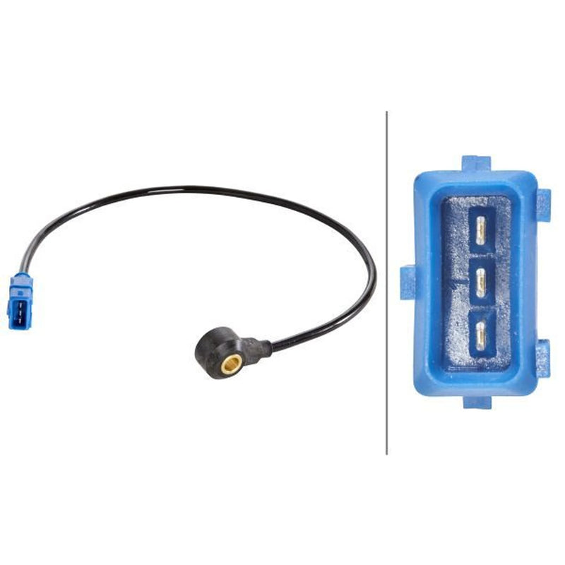 Hella Engine Knock Sensor Rear fits Audi 100 C3 1986-1990 2.0 2.3