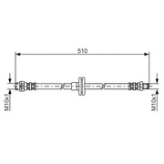 Bosch Brake Hydraulic Hose Line Front fits BMW X5 2000-2006 3.0 4.4 4.6 4.8