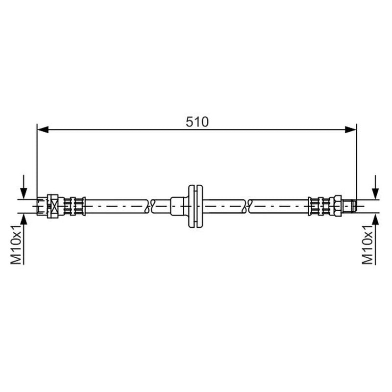 Bosch Brake Hydraulic Hose Line Front fits BMW X5 2000-2006 3.0 4.4 4.6 4.8