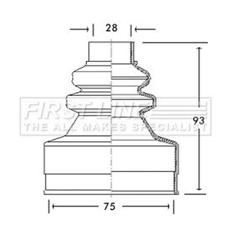 First Line Drive Shaft Bellow Kit Front Left fits Citroën Dispatch I 1995-2003