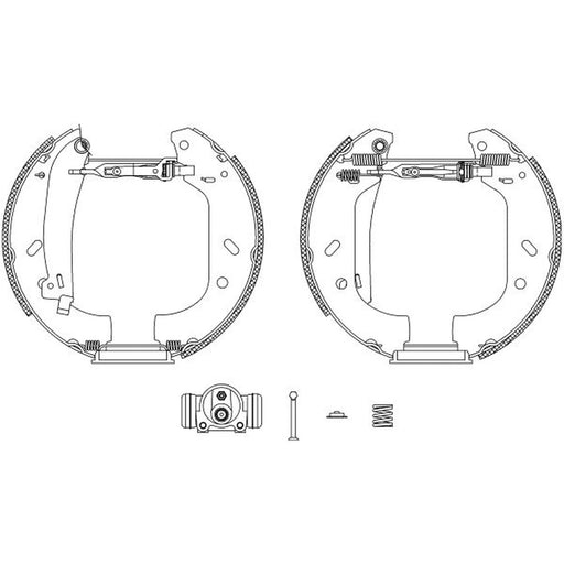 Mintex Brake Shoe Set Axle Kit fits Citroën Dispatch I 1995-2006 1.6 1.9 2.0