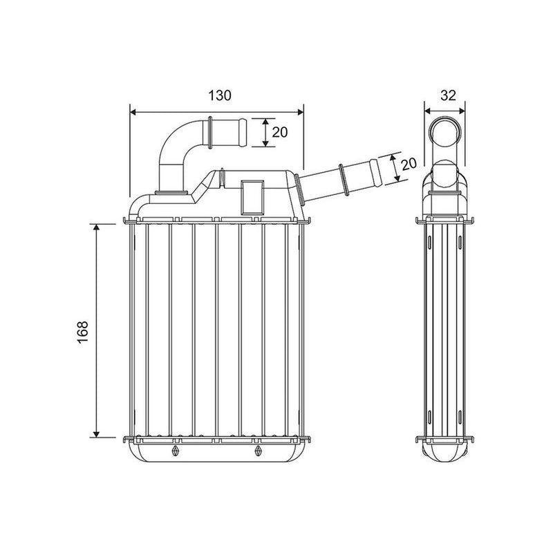 Valeo Heater Matrix Core Heat Exchanger 811675