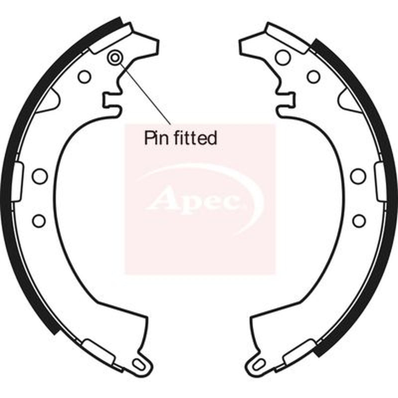 Apec Brake Shoe Set Axle Kit fits Toyota Rav 4 1994-2000 2.0