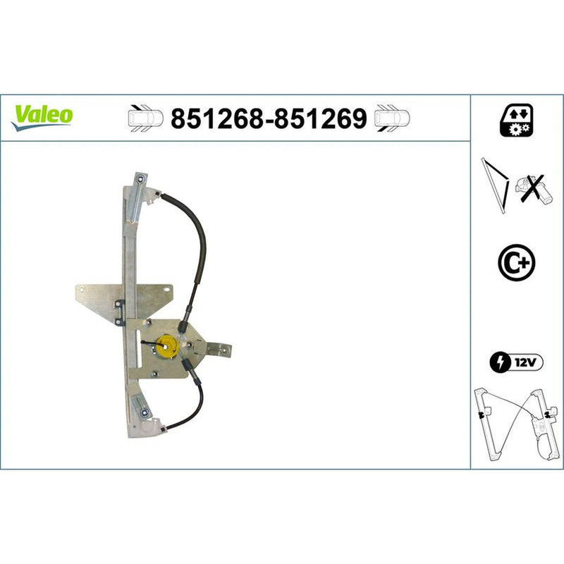 Valeo Electric Window Regulator Lifter Left Rear 851268