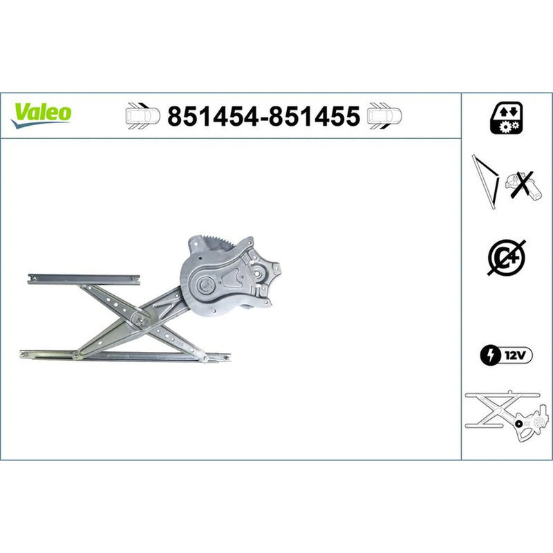 Valeo Electric Window Regulator Lifter Right Front 851455