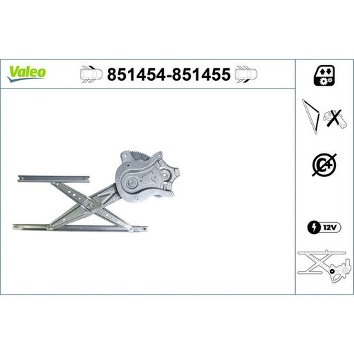 Valeo Electric Window Regulator Lifter Right Front 851455