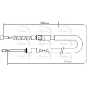 Apec Handbrake Cable Right Rear fits Mini Mini 2006-2015