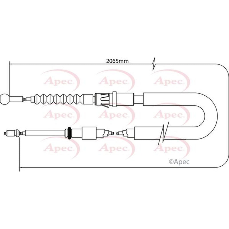 Apec Handbrake Cable Right Rear fits Mini Mini 2006-2015
