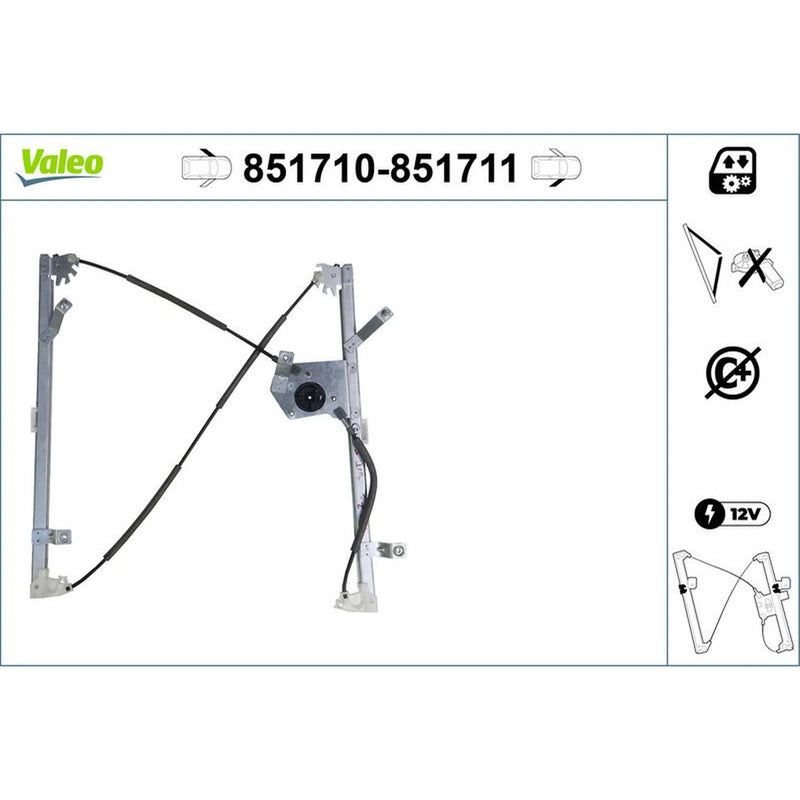 Valeo Electric Window Regulator Lifter Left Front 851710