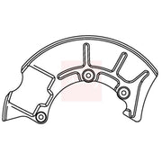 Apec Brake Disc Splash Guard Front Right fits Audi A3 1996-2003 1.6 1.8 1.9