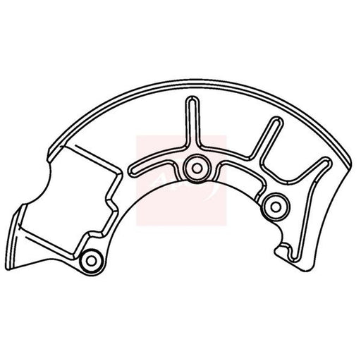 Apec Brake Disc Splash Guard Front Right fits Audi A3 1996-2003 1.6 1.8 1.9