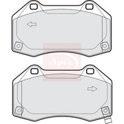 Apec Front Brake Pad Set fits Abarth 124 Spider 2016 on 1.4