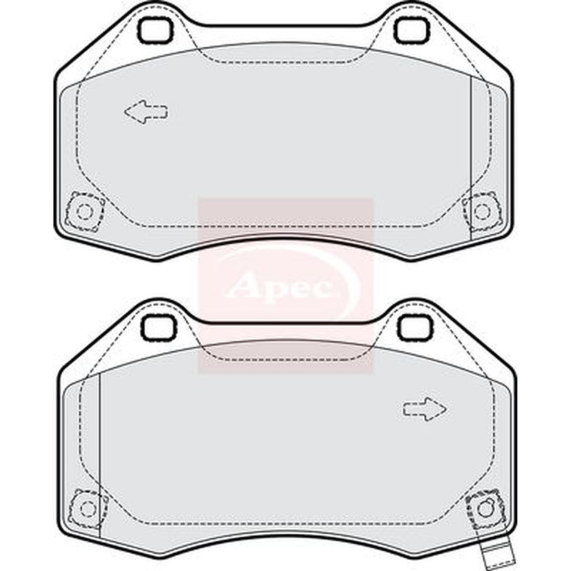 Apec Front Brake Pad Set fits Abarth 124 Spider 2016 on 1.4
