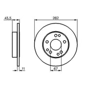 Bosch Front Brake Solid Discs & Pads fits Mercedes-Benz 190 1982-1993