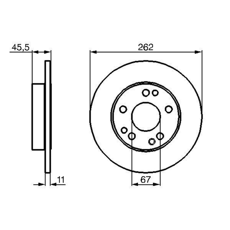 Bosch Front Brake Solid Discs & Pads fits Mercedes-Benz 190 1982-1993