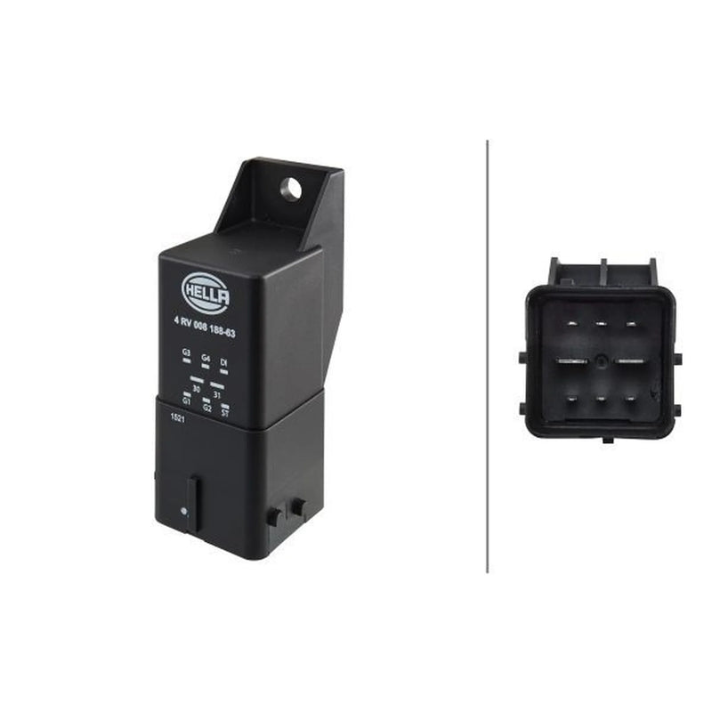 Hella Glow Plug Relay fits Ford Fiesta V 2001-2008 1.4 1.6