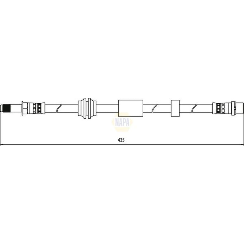 NAPA Brake Hydraulic Hose Line Front NBH1257