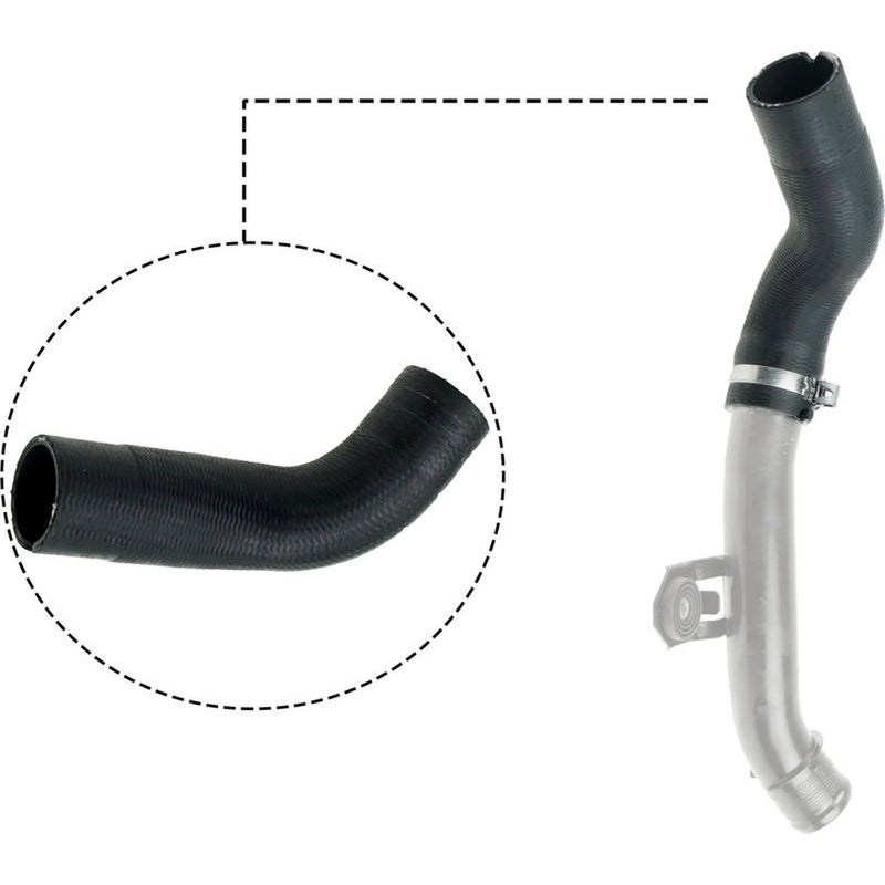 Gates Intercooler Turbo Charge Air Hose 190mm fits Fiat 500 2009 on 1.3