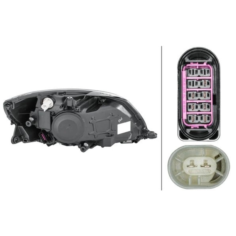 Hella Headlight Headlamp PY21W Left fits Skoda Fabia II 2006-2014
