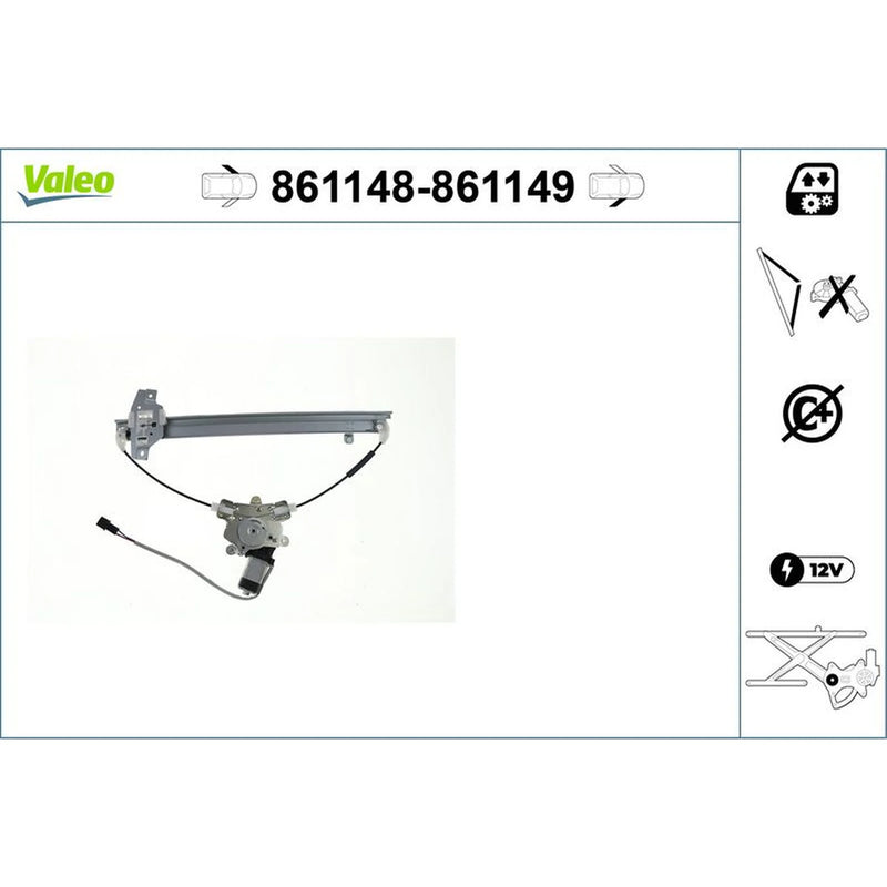 Valeo Electric Window Regulator Lifter Left Front 861148