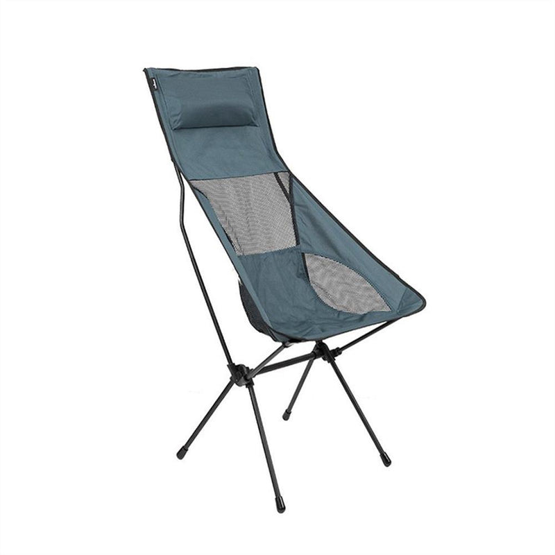 Folding Grey Camping Chair High Back Pack Away Fishing Beach Picnic Outdoors Summit  - Dynamic Drive