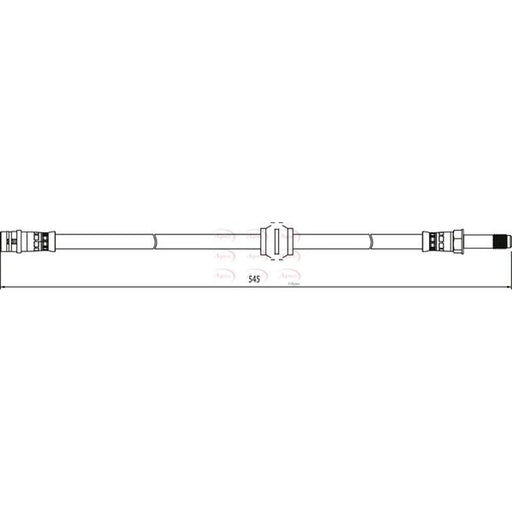 Apec Brake Hydraulic Hose Line Front HOS4044