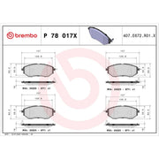 Brembo 4 x Front Brake Pad Set fits Subaru Forester 2005-2013 2.0 2.5