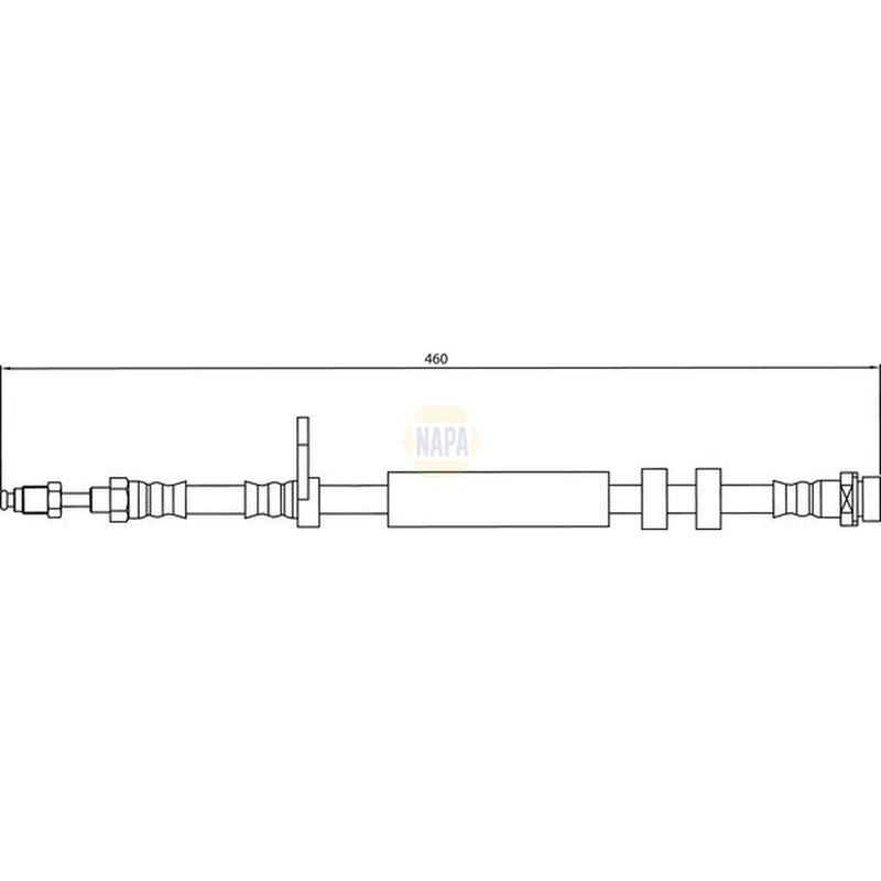 NAPA Brake Hydraulic Hose Line Front fits Ford C-Max II 2010-2019