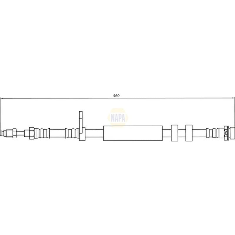 NAPA Brake Hydraulic Hose Line Front NBH1166