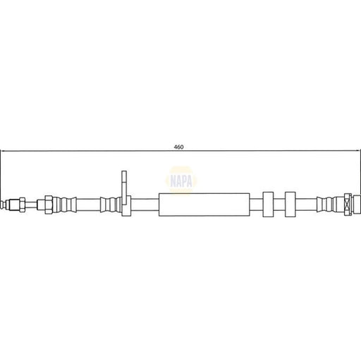 NAPA Brake Hydraulic Hose Line Front NBH1166