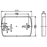 Hella Direction Indicator Light Rear