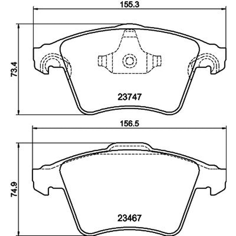 Mintex Front Brake Pad Set fits VW California T5 Camper 2007-2009 1.9