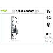 Valeo Electric Window Regulator Lifter Right Front 852527