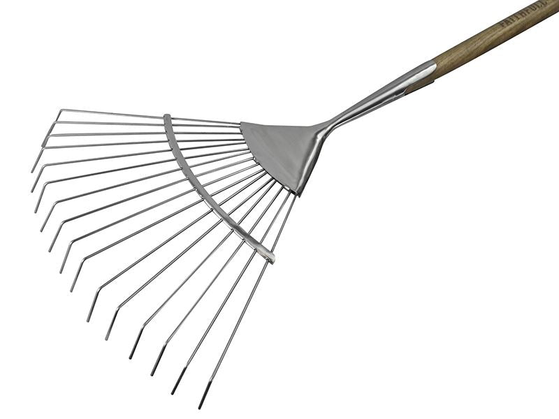 Faithfull Prestige Stainless Steel Lawn Rake Ash Handle Faithfull - Dynamic Drive
