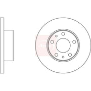 Apec 2 x Solid Front Brake Discs DSK654-x2