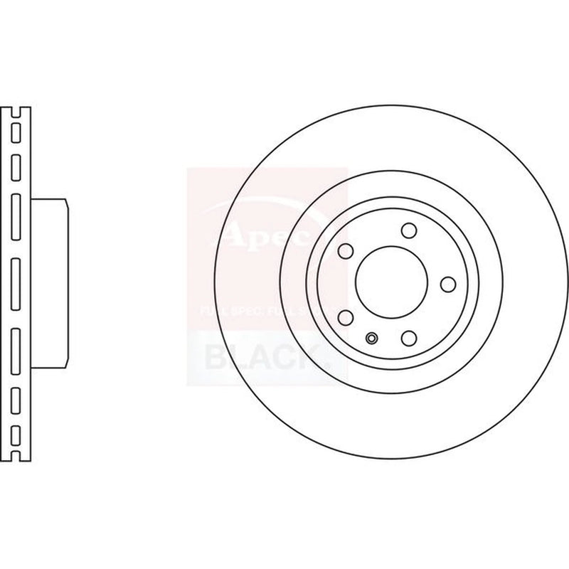 Apec Black Front Brake / Discs & Pads fits Audi Q5 2008-2017 3.0 3.2