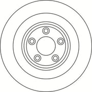 Abtex 2 x Vented Rear Brake Discs BD1580V-x2
