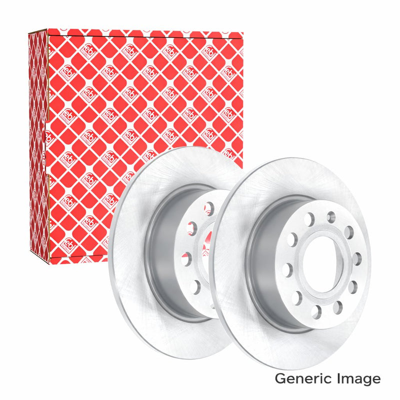 Febi 2 x Brake Disc Set Solid Rear