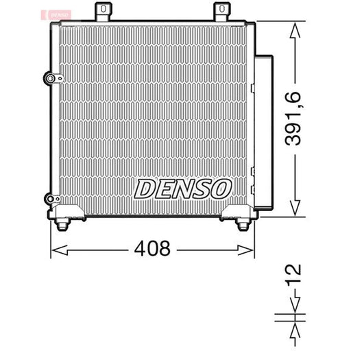 Denso Air Conditioning Condenser fits Mitsubishi Space Star VI 2012 on 1.0 1.2