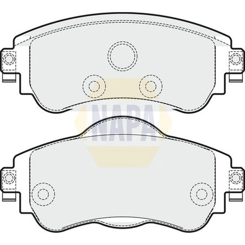 NAPA Front Brake Pad Set fits Citroën C4 II 2009-2018 1.2 1.4 1.6