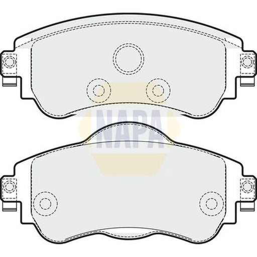 NAPA Front Brake Pad Set fits Citroën C4 II 2009-2018 1.2 1.4 1.6