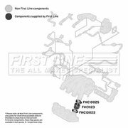 First Line Intercooler Turbo Charge Air Hose fits Audi A4 B5 2000-2001 1.6