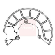 Apec Brake Disc Splash Guard Front Right fits Audi A1 2012 on 2.0