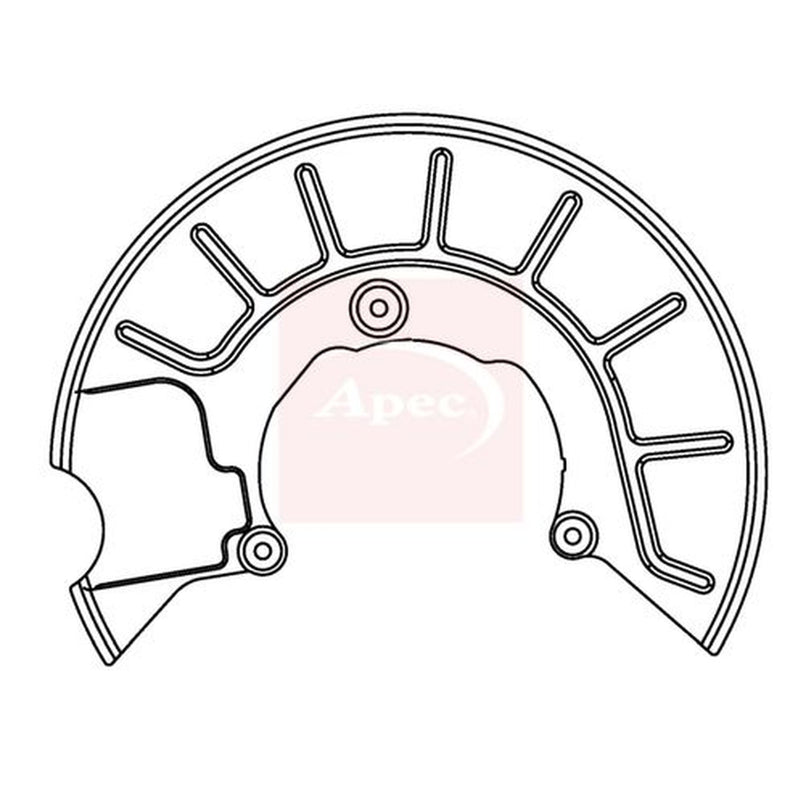 Apec Brake Disc Splash Guard Front Right fits Audi A1 2012 on 2.0