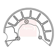 Apec Brake Disc Splash Guard Front Right ASG1050