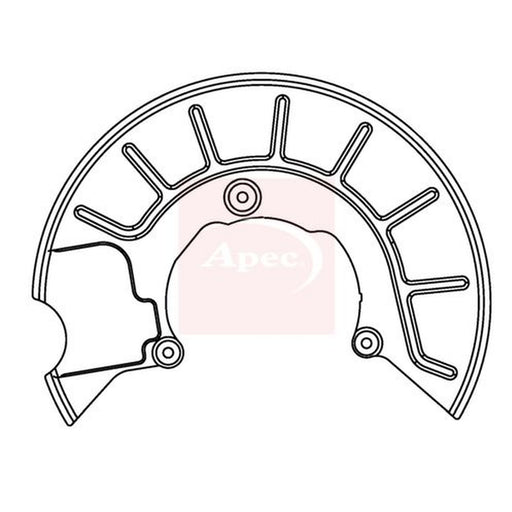 Apec Brake Disc Splash Guard Front Right fits Audi A1 2012 on 2.0