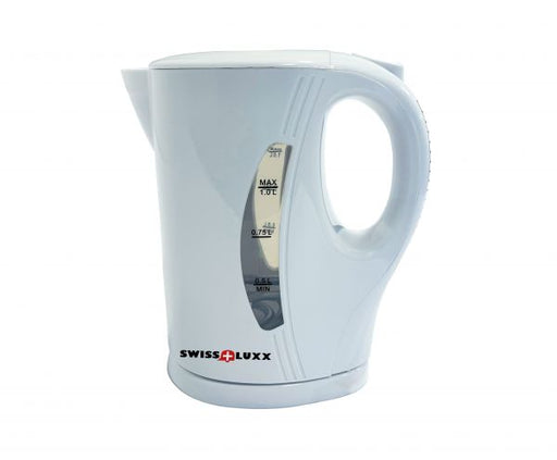 Swiss Luxx white cordless kettle with water level window