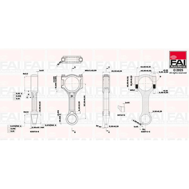 FAI Connecting Rod ID fits Mercedes-Benz C-Class 2014-2018 205.036 205.037