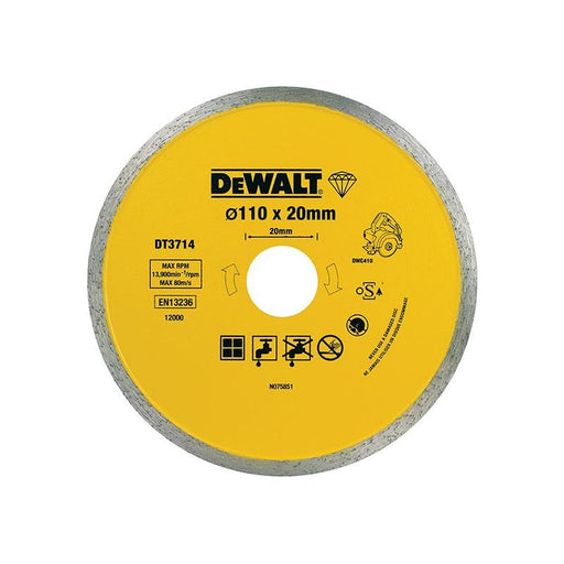 Dewalt Power Tools DT3714 Diamond Tile Blade 110 x 20mm DeWALT Power Tools - Dynamic Drive