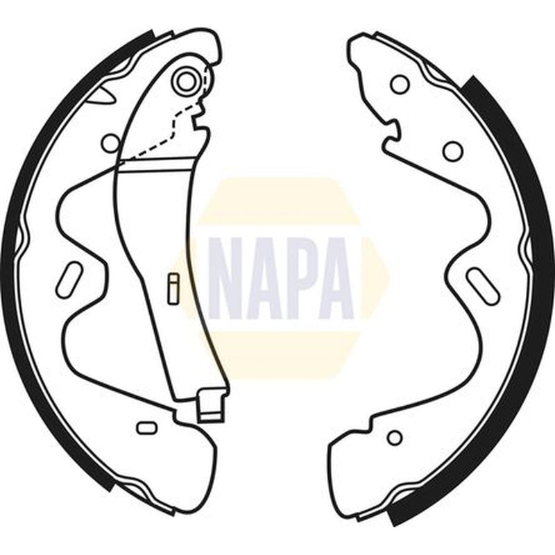 NAPA Brake Shoe Set Axle Kit fits Nissan Cabstar E 2002-2004 95.32